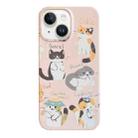 For iPhone 15 Cartoon Film Craft Hard PC Phone Case(Cute Cats) - 1