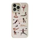 For iPhone 15 Pro Cartoon Film Craft Hard PC Phone Case(Yoga) - 1