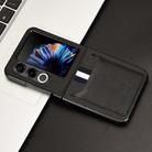 For ZTE nubia Flip2 Litchi Texture Card Slots Back Cover Phone Case(Black) - 2