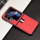 For ZTE nubia Flip2 Litchi Texture Card Slots Back Cover Phone Case(Red) - 2