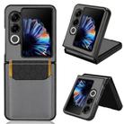 For ZTE nubia Flip2 Litchi Texture Card Slots Back Cover Phone Case(Grey) - 1