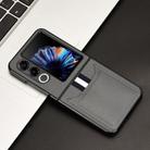 For ZTE nubia Flip2 Litchi Texture Card Slots Back Cover Phone Case(Grey) - 2