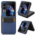 For ZTE nubia Flip2 Litchi Texture Card Slots Back Cover Phone Case(Blue) - 1