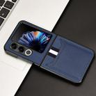 For ZTE nubia Flip2 Litchi Texture Card Slots Back Cover Phone Case(Blue) - 2