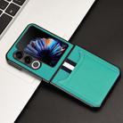 For ZTE nubia Flip2 Litchi Texture Card Slots Back Cover Phone Case(Green) - 2