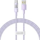 Baseus CD Series PD100W USB to USB-C / Type-C Fast Charging Data Cable, Length:1m(Purple) - 1