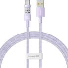 Baseus CD Series PD100W USB to USB-C / Type-C Fast Charging Data Cable, Length:2m(Purple) - 1