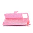 For iPhone 12 Pro Max Glitter Powder Horizontal Flip Leather Case with Card Slots & Holder & Photo Frame & Wallet & Lanyard(Pink) - 6