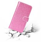 For iPhone 12 Pro Max Glitter Powder Horizontal Flip Leather Case with Card Slots & Holder & Photo Frame & Wallet & Lanyard(Pink) - 9