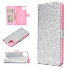 For iPhone 12 mini Glitter Powder Horizontal Flip Leather Case with Card Slots & Holder & Photo Frame & Wallet & Lanyard(Silver) - 1