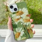 For iPhone 15 Varnishing Water Stick PC Phone Case(Big Chrysanthemum) - 1