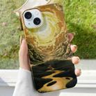 For iPhone 15 Varnishing Water Stick PC Phone Case(Sky) - 1