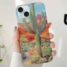 For iPhone 15 Varnishing Water Stick PC Phone Case(Cactus) - 1