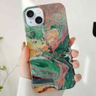 For iPhone 15 Varnishing Water Stick PC Phone Case(Waves) - 1