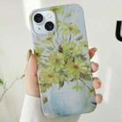 For iPhone 15 Plus Varnishing Water Stick PC Phone Case(Small Chrysanthemum) - 1