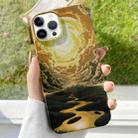 For iPhone 15 Pro Varnishing Water Stick PC Phone Case(Sky) - 1
