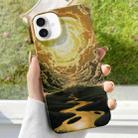 For iPhone 16 Plus Varnishing Water Stick PC Phone Case(Sky) - 1