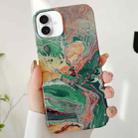 For iPhone 16 Plus Varnishing Water Stick PC Phone Case(Waves) - 1