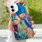 For iPhone 16 Varnishing Water Stick PC Phone Case(Cactus Spines) - 1