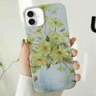 For iPhone 16 Varnishing Water Stick PC Phone Case(Small Chrysanthemum) - 1