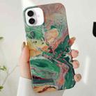 For iPhone 16 Varnishing Water Stick PC Phone Case(Waves) - 1