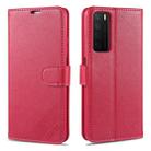 For Huawei Honor Play4 AZNS Sheepskin Texture Horizontal Flip Leather Case with Holder & Card Slots & Wallet(Red) - 1