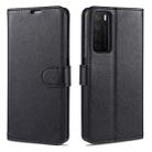 For Huawei Honor Play4 AZNS Sheepskin Texture Horizontal Flip Leather Case with Holder & Card Slots & Wallet(Black) - 1