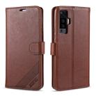 For Vivo X50 AZNS Sheepskin Texture Horizontal Flip Leather Case with Holder & Card Slots & Wallet(Brown) - 1