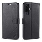 For Vivo X50 AZNS Sheepskin Texture Horizontal Flip Leather Case with Holder & Card Slots & Wallet(Black) - 1