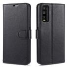 For Vivo Y70s / Y51s AZNS Sheepskin Texture Horizontal Flip Leather Case with Holder & Card Slots & Wallet(Black) - 1