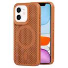 For iPhone 11 MagSafe Magnetic Heat Dissipation Phone Case(Brown) - 1