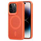 For iPhone 14 Pro MagSafe Magnetic Heat Dissipation Phone Case(Orange) - 1