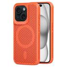 For iPhone 15 MagSafe Magnetic Heat Dissipation Phone Case(Orange) - 1