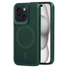 For iPhone 15 Plus MagSafe Magnetic Heat Dissipation Phone Case(Dark Green) - 1