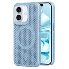 For iPhone 16 Plus MagSafe Magnetic Heat Dissipation Phone Case(Sky Blue) - 1