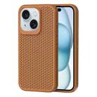 For iPhone 15 Plus Heat Dissipation Phone Case(Brown) - 1