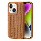 For iPhone 14 Plus Heat Dissipation Phone Case(Brown) - 1