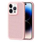 For iPhone 14 Pro Heat Dissipation Phone Case(Pink) - 1