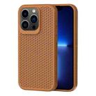 For iPhone 13 Pro Heat Dissipation Phone Case(Brown) - 1