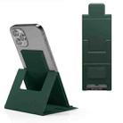 PU Leather Ultra Thin Folding Phone Holder(Dark Green) - 1
