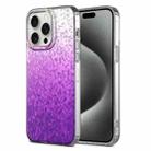 For iPhone 15 Pro Dynamic Colorful Rhombus Diamond Series PC + TPU Phone Case(Purple) - 1