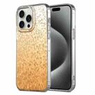 For iPhone 15 Pro Dynamic Colorful Rhombus Diamond Series PC + TPU Phone Case(Gold) - 1