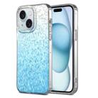 For iPhone 15 Plus Dynamic Colorful Rhombus Diamond Series PC + TPU Phone Case(Blue) - 1