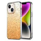For iPhone 14 Plus Dynamic Colorful Rhombus Diamond Series PC + TPU Phone Case(Gold) - 1