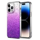 For iPhone 14 Pro Dynamic Colorful Rhombus Diamond Series PC + TPU Phone Case(Purple) - 1