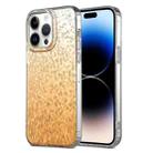 For iPhone 14 Pro Dynamic Colorful Rhombus Diamond Series PC + TPU Phone Case(Gold) - 1