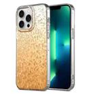 For iPhone 13 Pro Max Dynamic Colorful Rhombus Diamond Series PC + TPU Phone Case(Gold) - 1