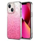 For iPhone 13 Dynamic Colorful Rhombus Diamond Series PC + TPU Phone Case(Pink) - 1