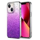 For iPhone 13 Dynamic Colorful Rhombus Diamond Series PC + TPU Phone Case(Purple) - 1