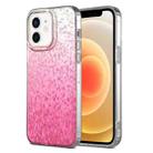 For iPhone 12 Dynamic Colorful Rhombus Diamond Series PC + TPU Phone Case(Pink) - 1